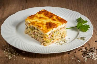 Мусака от тиквички, кайма и ориз
