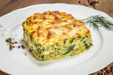 Запеканка с киноа и спанак