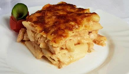 Запеканка с пиле и паста
