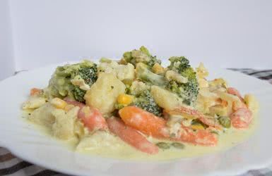 Запечени зеленчуци със сметана