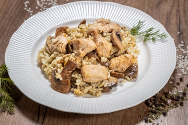 Пилешки хапки с ориз и гъби
